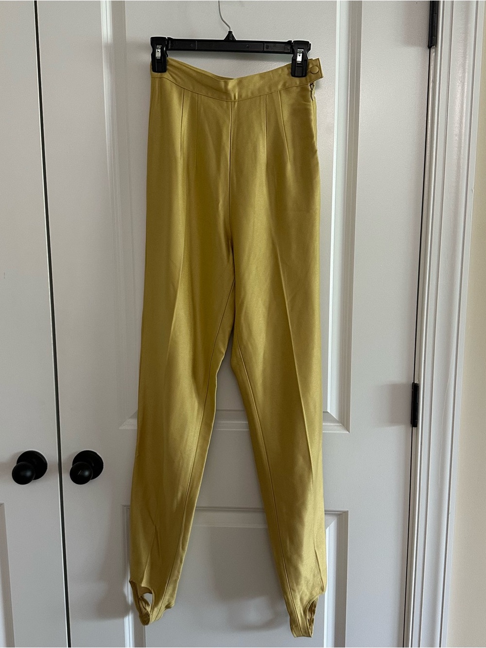 Vintage Votre Nom Gold Stirrup Straight Leg Pants French Size 6